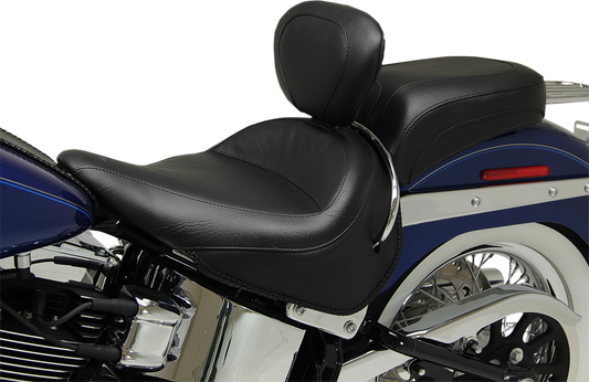 Mustang Wide Solo Seat & Backrest 2005-2017 Harley Softail Deluxe FLSTN 79914