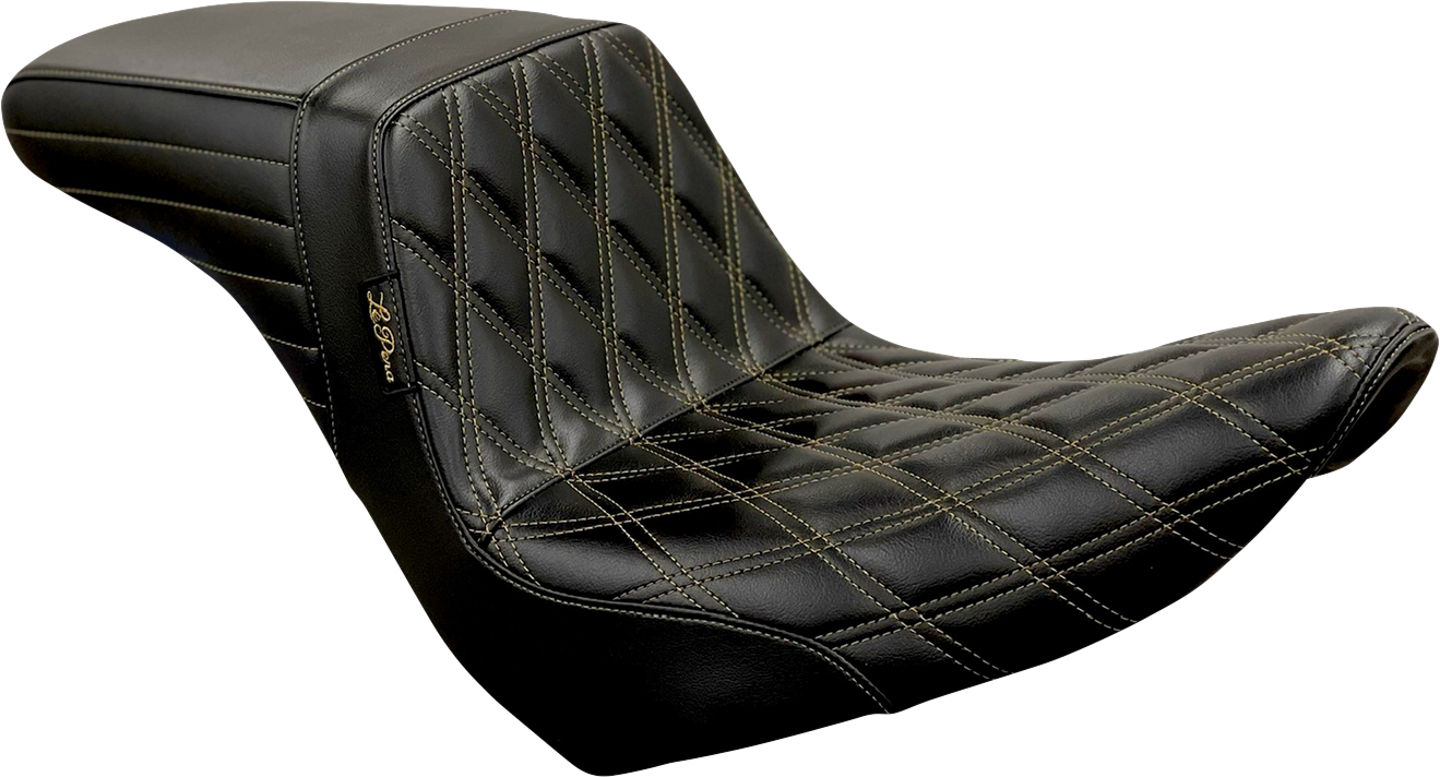 Le Pera Kickflip Chestnut Diamond Stitch Seat fits 2018-2025 Harley Low Rider