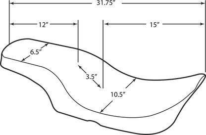 Drag Specialties Low Profile Spoon Smooth Seat for 1997-2007 Harley Touring FLHR