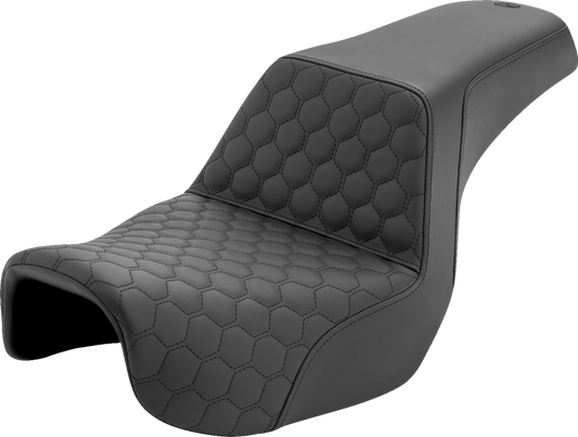 Saddlemen Step Up Honeycomb Stitch Seat fits 2006-2017 Harley Dyna FXD FLD FXDF