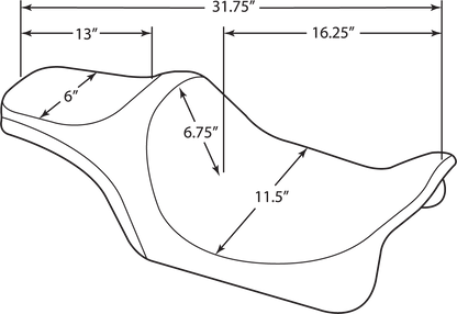Drag Specialties Predator III Seat fits 1999-2007 Harley Touring FLHR FLHX