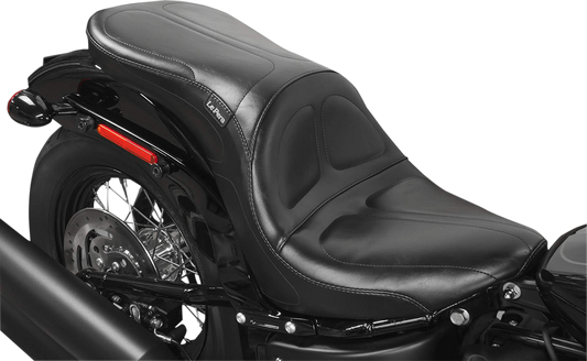 Le Pera Black Maverick Vinyl Seat for 2018-2023 Harley Softail Street Bob FXBB