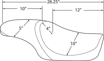 Drag Specialties Smooth Predator Seat for 1982-2003 Harley Davidson Sportster