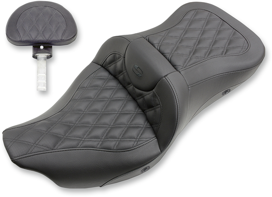 Saddlemen Heated Road Sofa Seat & Backrest fits 2008-2024 Harley Touring