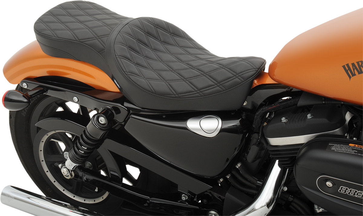 Drag Specialties Double Bucket Diamond Stitch Seat 2010-2022 Harley Sportster XL