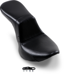 Le Pera Black Daytona Vinyl Smooth Seat 2018-2023 Harley Softail Street Bob FXBB