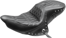 Mustang Black Concho Diamond Heated Seat 2014-2024 Indian Roadmaster Chieftain