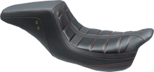 Mustang Squareback Red Tuck n Roll Seat fits 2008-2025 Harley Touring 75239AB
