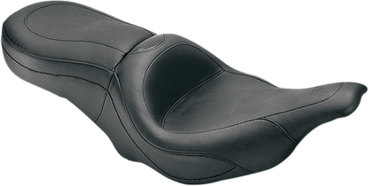 Mustang Black Sport 2-Up Vinyl Motorcycle Seat 1997-2007 Harley Touring Models