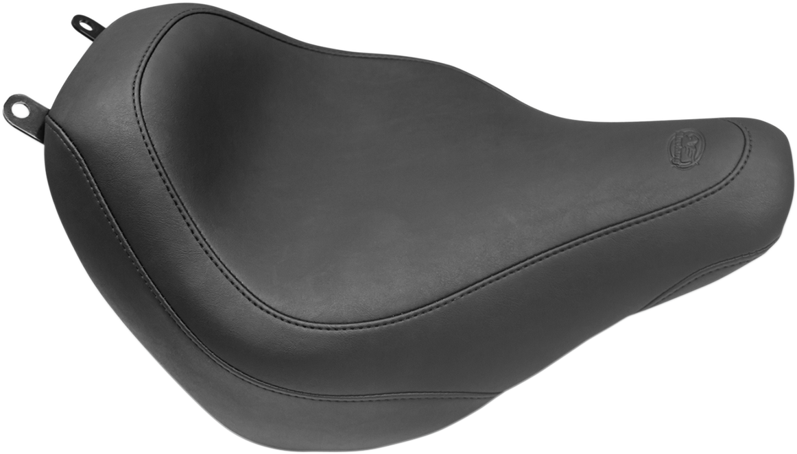 Mustang Black Wide Tripper Motorcycle Solo Seat 2018-21 Harley Softail FLDE FLHC