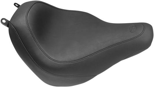 Mustang Black Wide Tripper Motorcycle Solo Seat 2018-21 Harley Softail FLDE FLHC