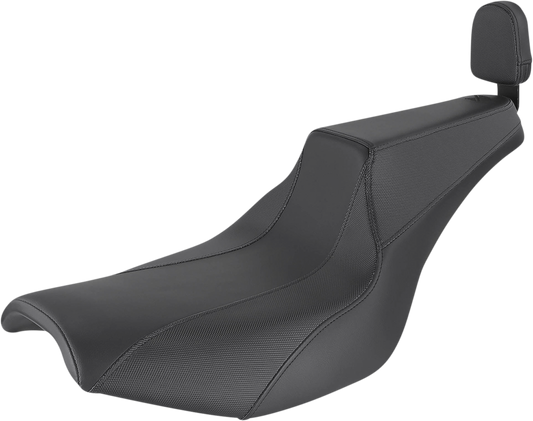 Saddlemen Signature Series w/ Passenger Backrest Pad Seat for 1982-00 Harley FXR