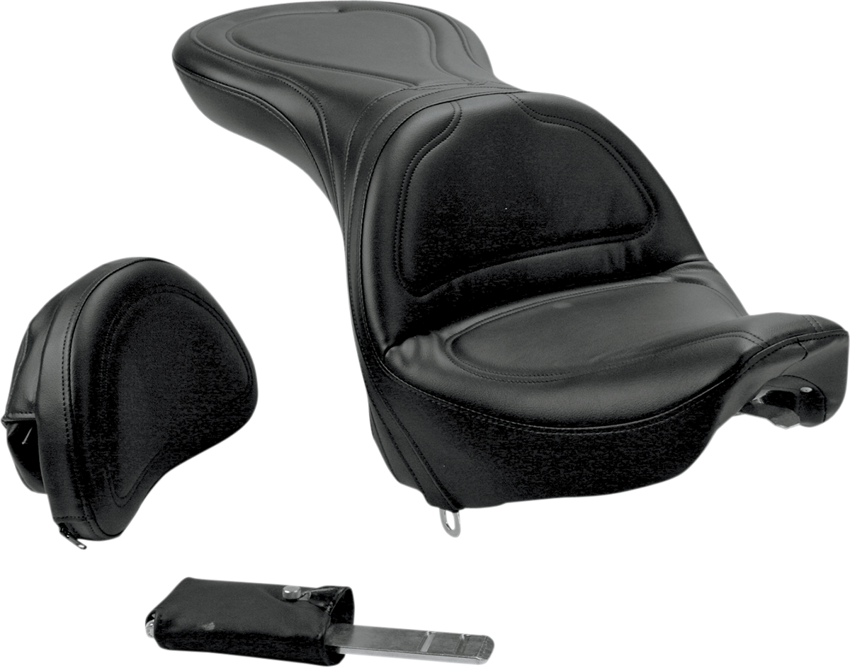 Saddlemen Black Explorer Seat With Backrest 1984-1999 Harley Davidson Softail