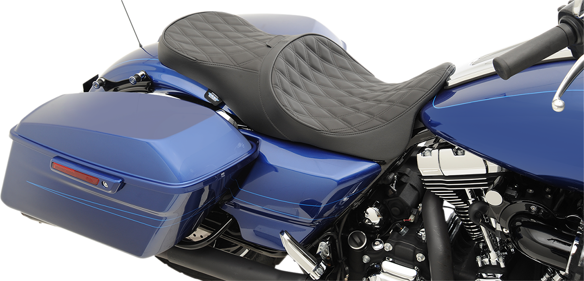 Drag Specialties Low Forward Position Diamond Seat fits 2008-2024 Harley Touring
