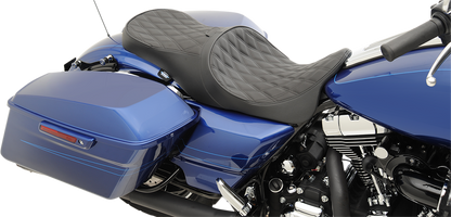 Drag Specialties Low Forward Position Diamond Seat fits 2008-2024 Harley Touring
