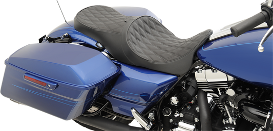 Drag Specialties Low Forward Position Diamond Seat fits 2008-2024 Harley Touring