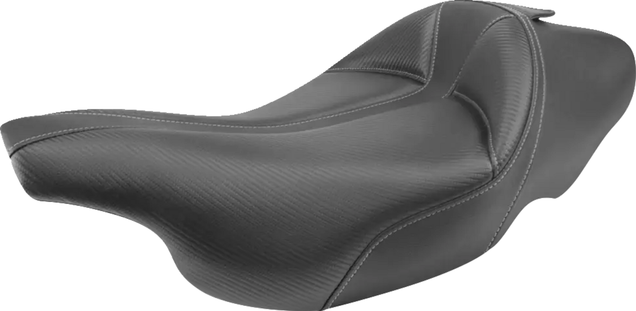 Saddlemen Dominator Gray Stitch Solo Seat for 1997-2007 Harley Touring FLHT FLTR