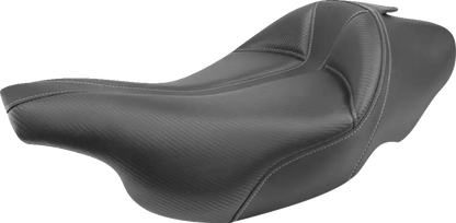 Saddlemen Dominator Gray Stitch Solo Seat for 1997-2007 Harley Touring FLHT FLTR