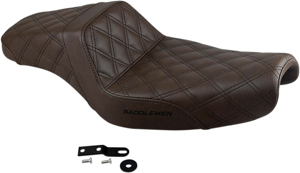 Saddlemen Brown Step up 3.3 Gallon Motorcycle Seat 2004-2022 Harley Sportster XL