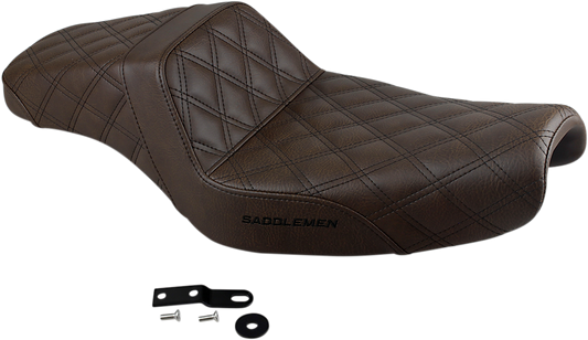 Saddlemen Brown Step up 3.3 Gallon Motorcycle Seat 2004-2022 Harley Sportster XL