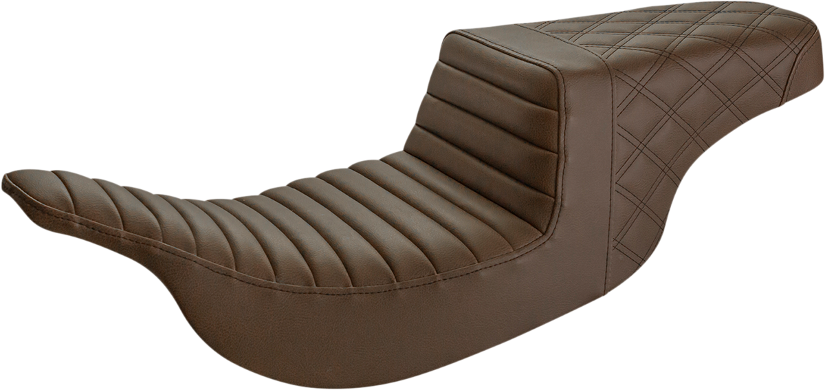 Saddlemen Step Up Brown Motorcycle Seat for 1997-2007 Harley Touring FLTR FLHT