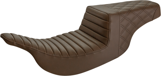 Saddlemen Step Up Brown Motorcycle Seat for 1997-2007 Harley Touring FLTR FLHT