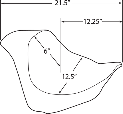 Drag Specialties Black Textile EZ Mount Solo Seat fits 2018-2022 Harley FXFB
