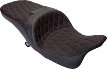 Drag Specialties Freedom Red Diamond Seat fits 2009-2025 Harley Touring  FLHX