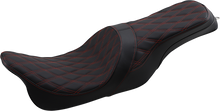 Drag Specialties Predator Red Diamond Stitch Seat 2008-2025 Harley Touring FLHXS