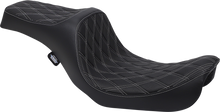 Drag Specialties Silver Diamond Stitch Predator Seat for 2006-2017 Harley Dyna