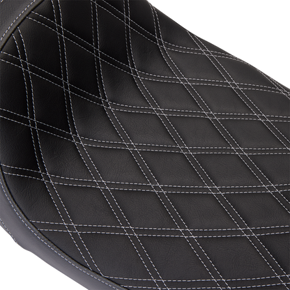 Drag Specialties Predator Silver Diamond Seat fits 2008-2024 Harley Touring FLHX
