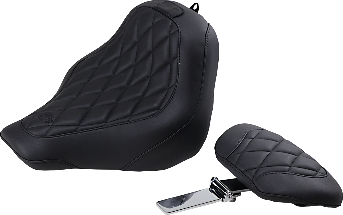 Mustang Tripper Motorcycle Solo Seat & Backrest 2018-2021 Harley Street Bob FXBB