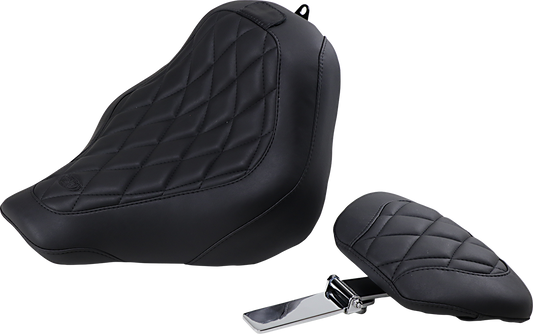 Mustang Tripper Motorcycle Solo Seat & Backrest 2018-2021 Harley Street Bob FXBB