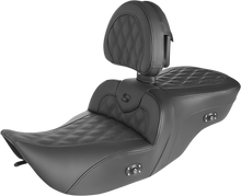 Saddlemen Heated Roadsofa Seat W/ Backrest for 1997- 07 Harley Touring FLHR FLHX