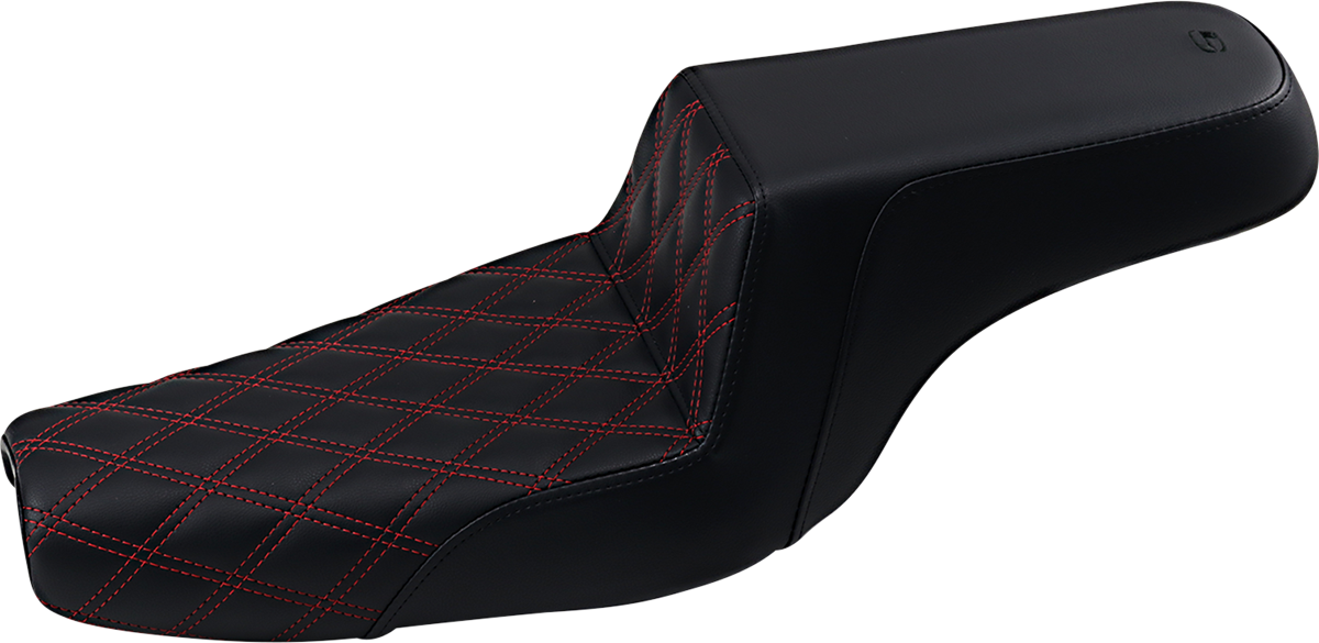 Saddlemen Step Up Red Lattice Stitch Seat fits 2004-2022 Harley Sportster XL