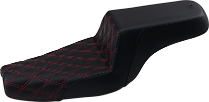 Saddlemen Step Up Red Lattice Stitch Seat fits 2004-2022 Harley Sportster XL