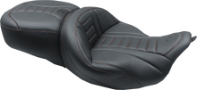 Mustang Deluxe Tour Red Stitching Seat fits 2008-2025 Harley Touring 79006AB