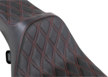 Drag Specialties Predator III Red Diamond Extended Seat for 97-07 Harley Touring