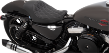 Drag Specialties Silver Diamond Stitch 3/4 Solo Seat 2004-2022 Harley Sportster