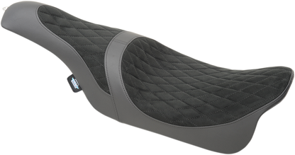 Drag Specialties Caballero Diamond Faux Suede Seat fits 2008-2024 Harley Touring