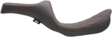 Drag Specialties Predator III Red Stitch Seat for 2006-17 Harley Dyna Models