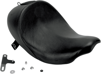 Danny Gray Black Leather Big Solo Seat 2008-2024 Harley Touring FLHX FLHR FLHTC