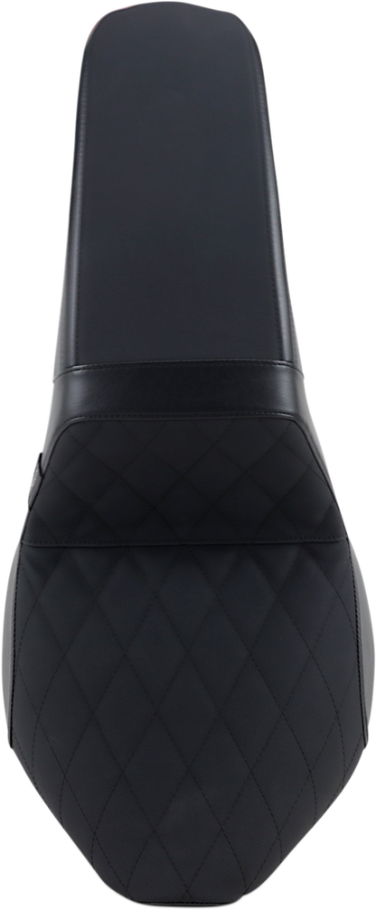 Le Pera Vinyl Black Diamond Grip Tape Kickflip Seat 2018-24 Harley Softail FXBB