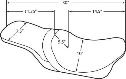 Drag Specialties Predator 2-Up Seat for 1994-1996 Harley Davidson Road King FLHR