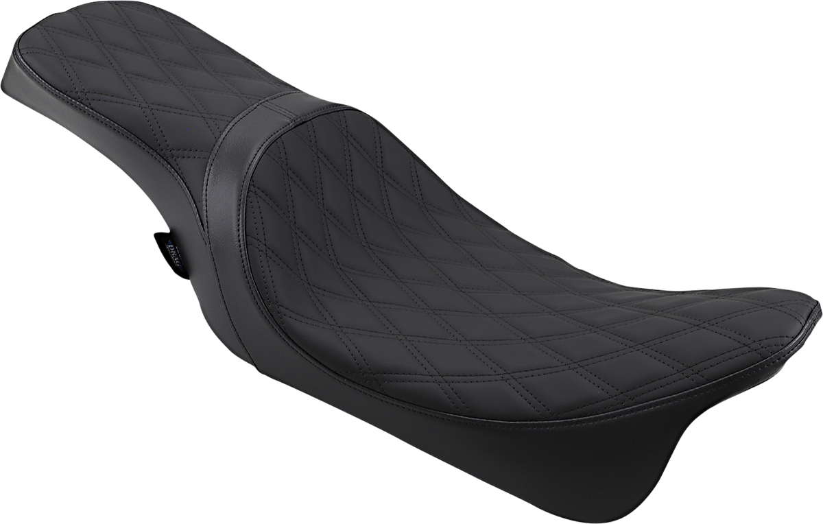 Drag Specialties Predator Solar Leather Diamond Seat fits 2008-24 Harley Touring