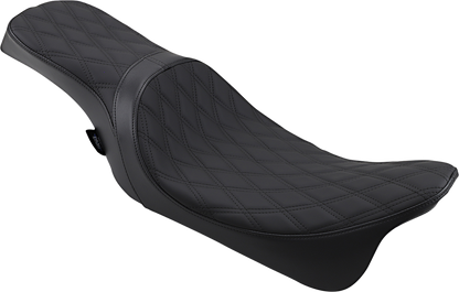 Drag Specialties Predator Solar Leather Diamond Seat fits 2008-24 Harley Touring