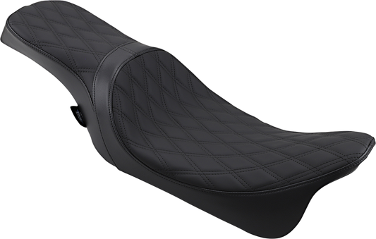 Drag Specialties Predator Solar Leather Diamond Seat fits 2008-24 Harley Touring