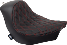 Drag Specialties Red Diamond Solo Seat for 2018-2026 Harley Softail Low Rider
