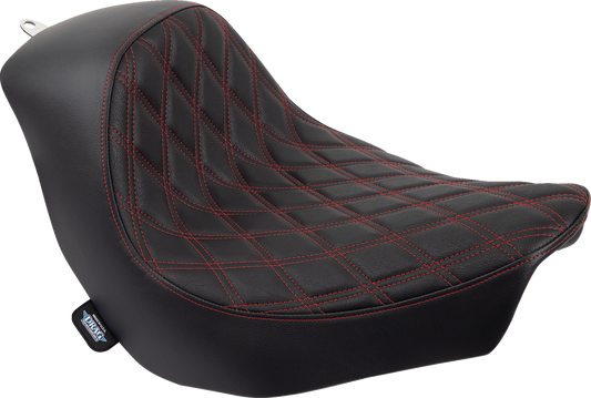 Drag Specialties Red Diamond Solo Seat for 2018-2025 Harley Softail Low Rider