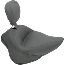 Mustang Wide Solo Seat & Backrest fits 2011-2017 Harley Softail Slim Blackline